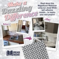 Redesigning a utility room with Jewel White Self-Adhesive Tiles!