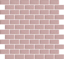 Mini Subway blush self-adhesive tiles product image showing the brick formation of the mosaic