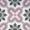 Product image of the pre-scored Floral blossom tile, showing the pink and grey floral pattern