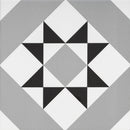 Product image showing the Diamond tile geometric pattern in white, black and grey