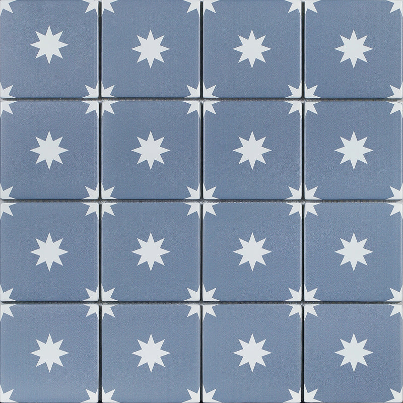 Orion Blue mosaic showing the white star pattern on a blue background