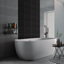 Deluxe Inkwell Mosaic tile lifestyle image showing the mosaic tile in a zoned area of the wall in the bathroom