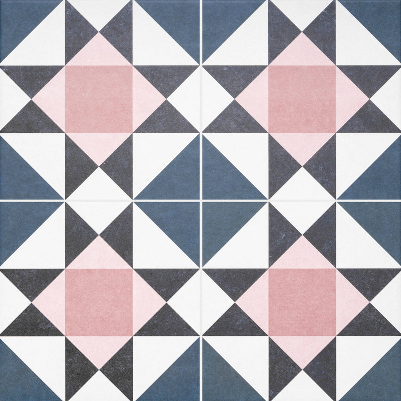 Geo Moroccan Blush Pre-Scored Wall & Floor Tile - Pack Of 7