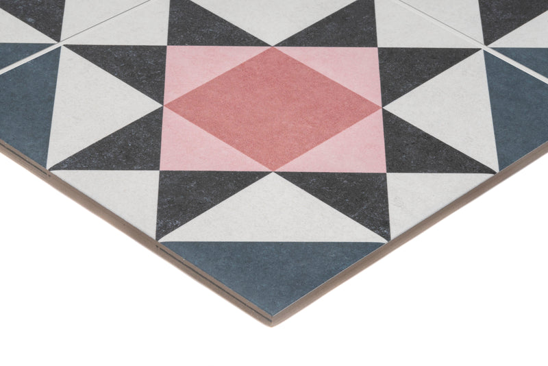 Geo Moroccan Blush Pre-Scored Wall & Floor Tile - Pack Of 7