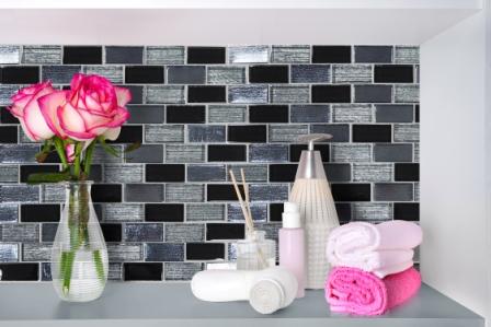 Paris Large Mosaic being used as a splashback