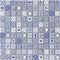 Charming Blue self adhesive mosaic showing the white and blue chinese porcelain inspired pattern