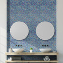 Illumine mosaic self-adhesive lifestyle image showing the mosaic being used as a feature wall in a bathroom