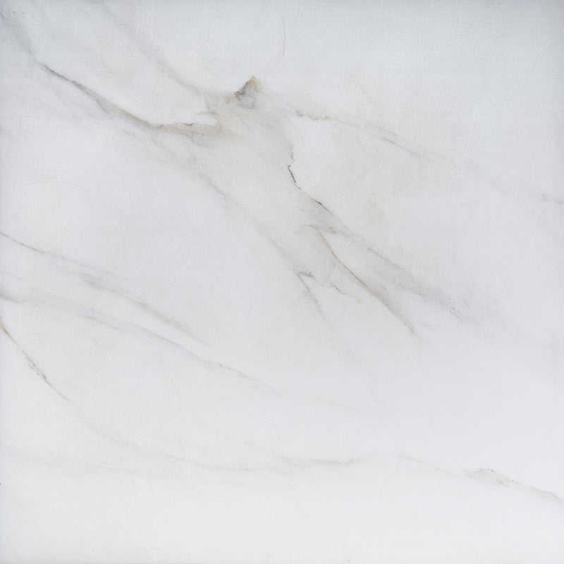 A product image of the Calacatta nexa outdoor porcelain tile, showing the white tile with grey veining