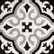 Product image of Classic tile showing the floral grey, black and white design 