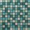 The Aquamarine Mosaic showing the blue, green square mosaic pattern. Some chips have a textured pattern to add a different dimension.