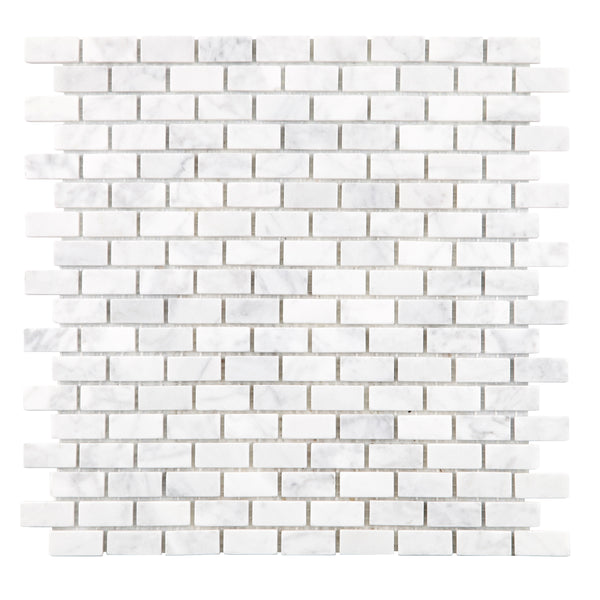 Carrera Brick Marble Mosaic Tile