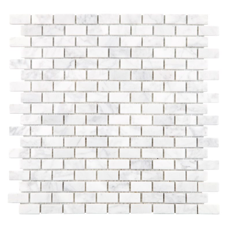 Carrera Brick Marble Mosaic Tile