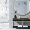 Geo Grey Hex Mosaic Tile