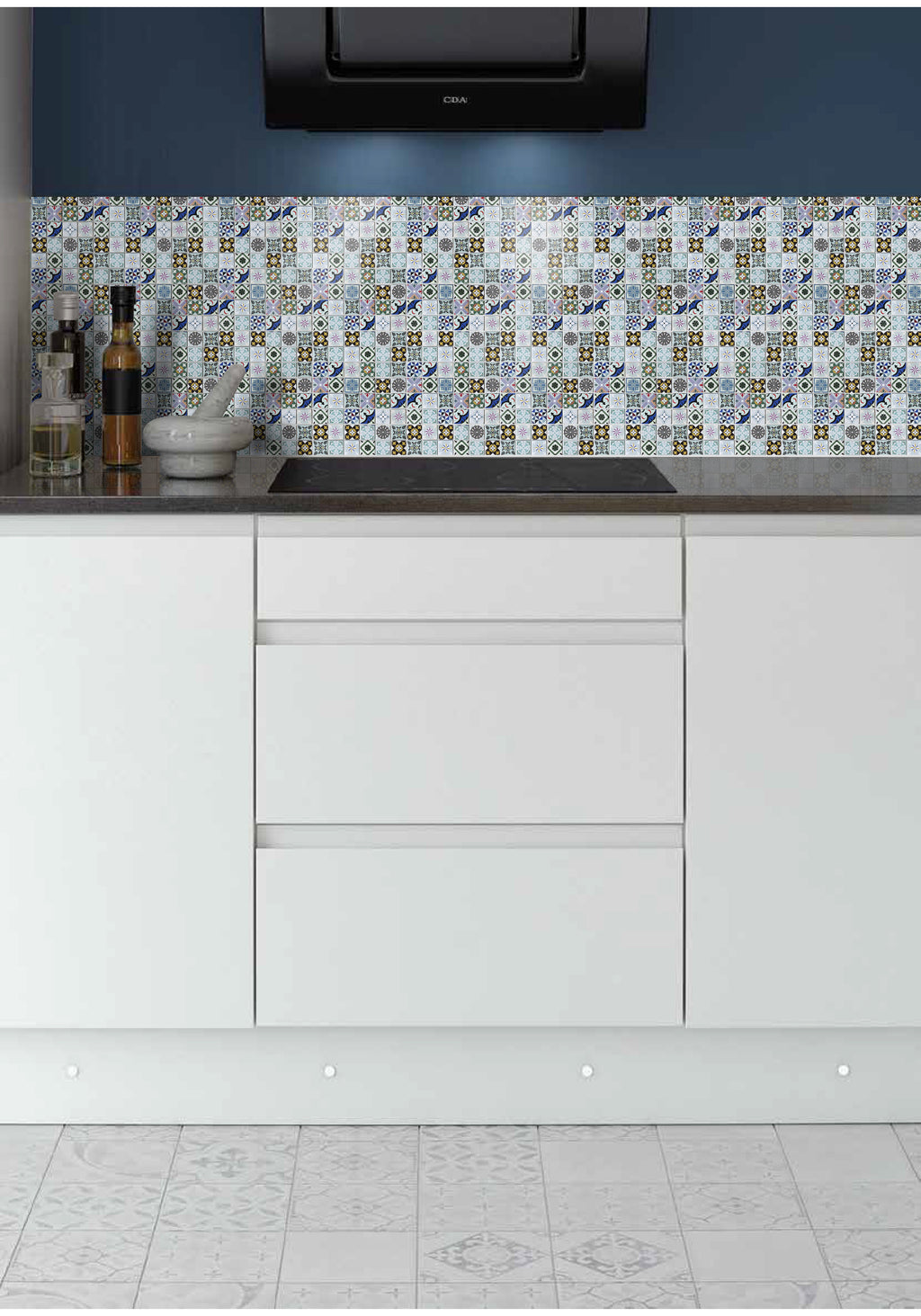 Geo Moroccan Bright SelfAdhesive Mosaic Tile House of Mosaics