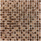 Glamour Bronze mosaic tile product image showing the different variations of bronze mirror and textured pieces