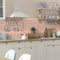 Country Rose lifestyle image showing the pink mosaic tiles being used as a splashback in the kitchen