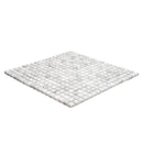 Milan Luxe mosaic product image showing the mosaic sheet from side on and the thickness of the mosaic