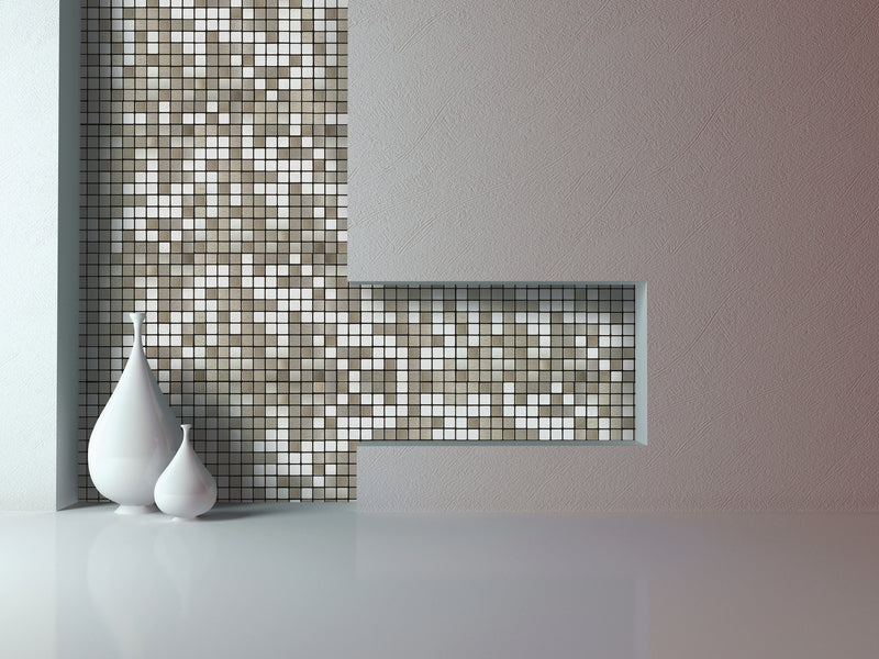 Riyadh Silver - Peel and Stick Mosaic Tile