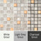 Grout image showing Copper Antwerp mosaic with white grout, grey grout and dark grey grout