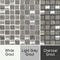 Hammerfest grout image showing the mosaic tile against white, grey and dark grey grout