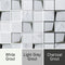 Grout image for Venice White Luxe showing the tiles against white, grey and dark grey grout