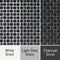 Grout image for jewel black showing the black mosaic against white, grey and dark grey grout