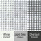 Grout image for Vienna Luxe showing the mosaic against white grout, grey grout and dark grey grout