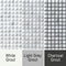 Grout image for Vienna Luxe showing the mosaic against white grout, grey grout and dark grey grout