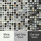 Grout image for Tuscon Small showing the mosaic against white, grey and dark grey grout