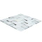Venice White mosaic tile sheet product image from the side